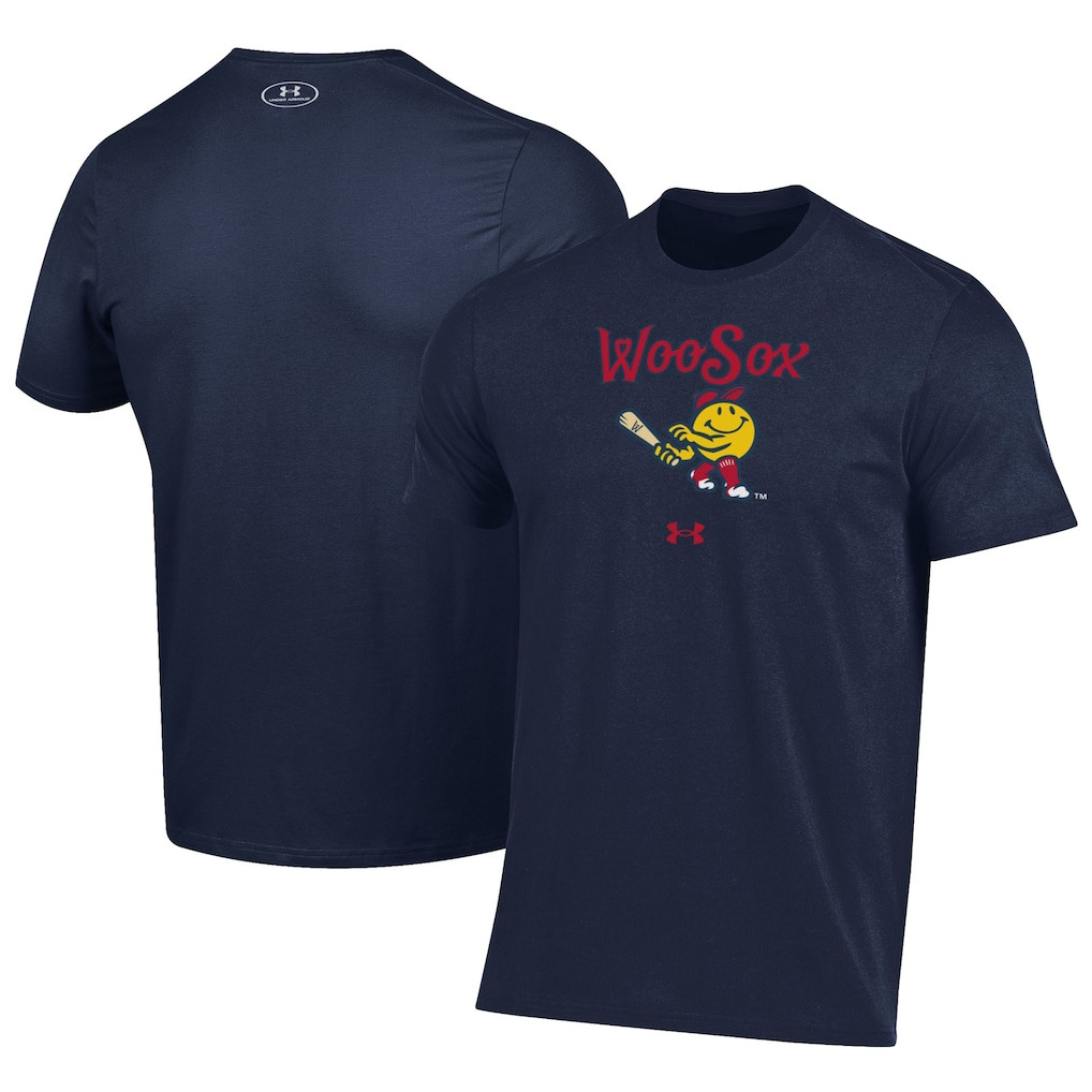 Worcester Red Sox Merch 2026 WooSox Under Armour T-Shirt Navy Best Gift For Baseball Fan' - Kdjoy Worcester Red Sox Merch 2026 WooSox Under Armour T-Shirt Navy Best Gift For Baseball Fan' - Kdjoy