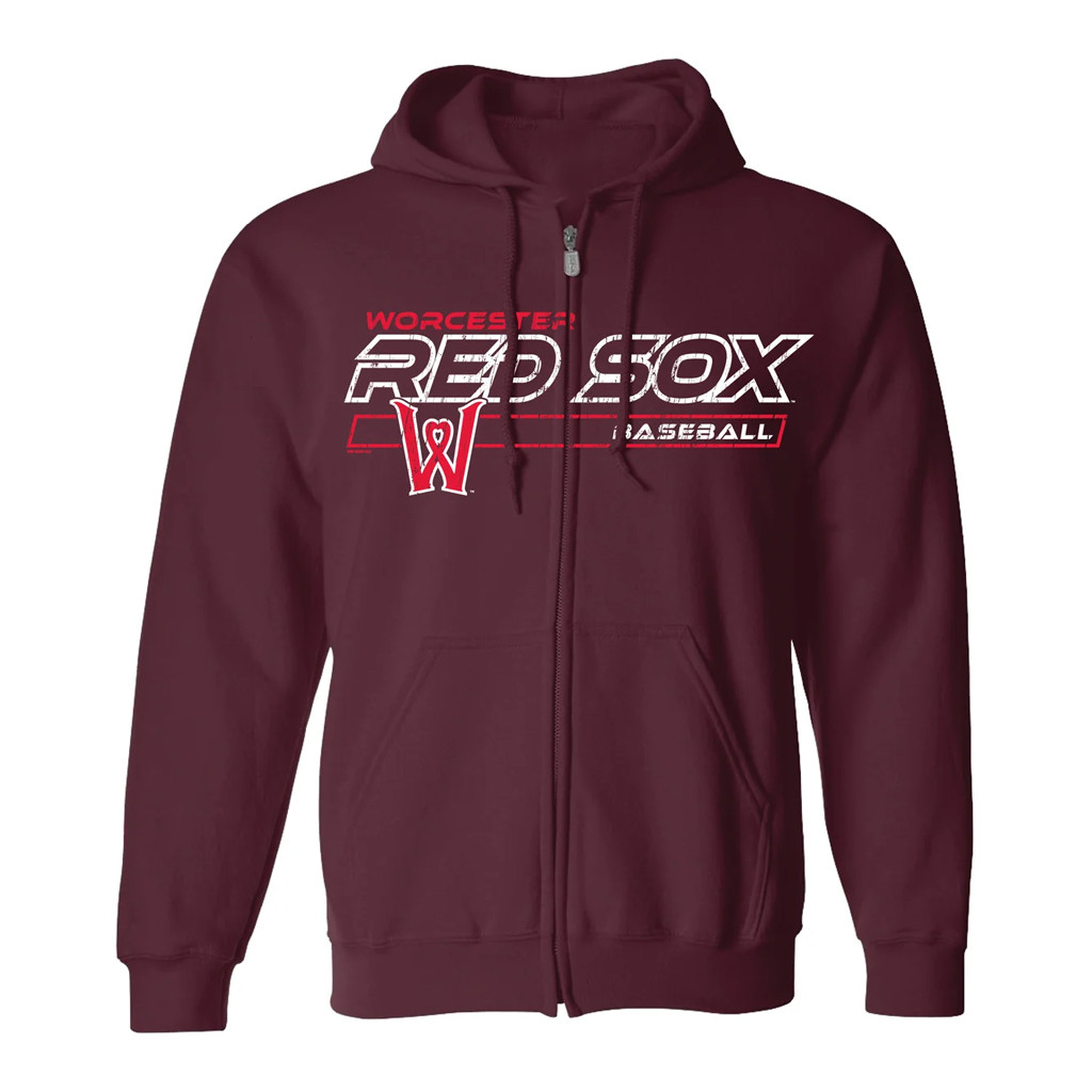 Worcester Red Sox Merch 2026 Worcester Red Sox Baseball Zip Hoodie WooSox Merch Fan Apparel - Kdjoy