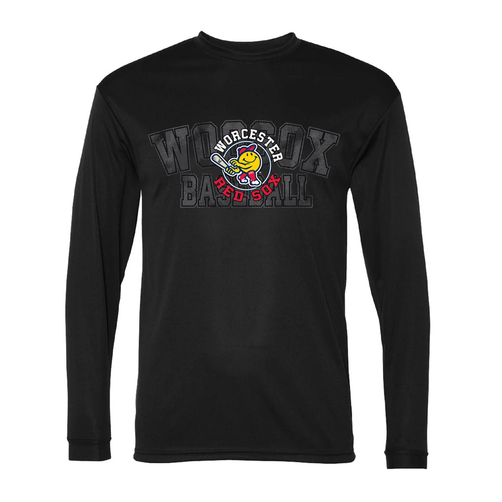Worcester Red Sox Merch 2026 Worcester Red Sox Black Caution Long Sleeve Shirt Baseball Fan Gear - Kdjoy