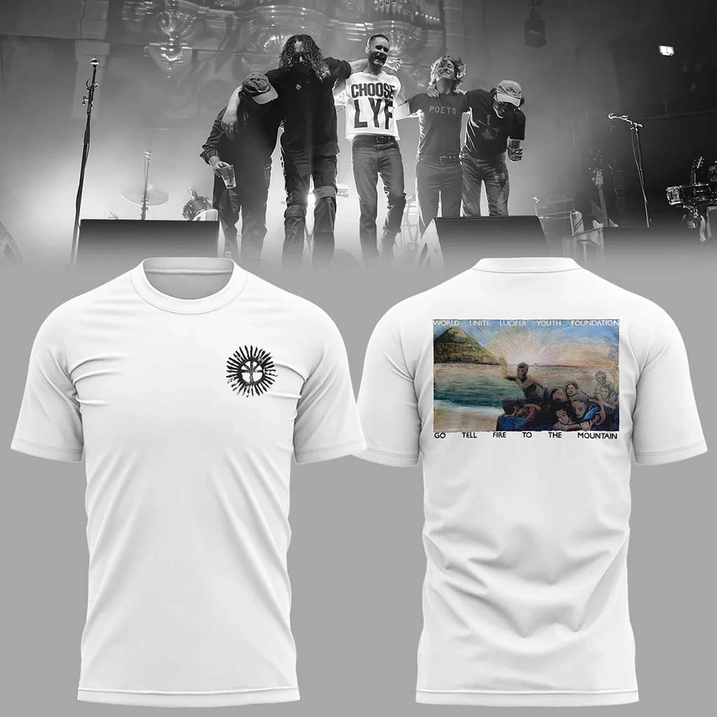 Wu Lyf Merch 2026 Fifteen Years Later T-Shirt Go Tell Fire To The Mountain Shirt White - Kdjoy Wu Lyf Merch 2026 Fifteen Years Later T-Shirt Go Tell Fire To The Mountain Shirt White - Kdjoy