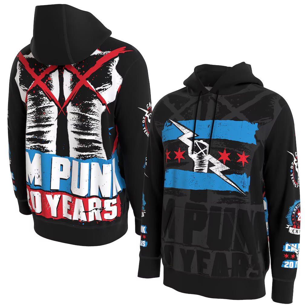 WWE Merch 2026 Black CM Punk 20 Years Hoodie CM Punk Merch Present For Wrestling Fan - Kdjoy WWE Merch 2026 Black CM Punk 20 Years Hoodie CM Punk Merch Present For Wrestling Fan - Kdjoy
