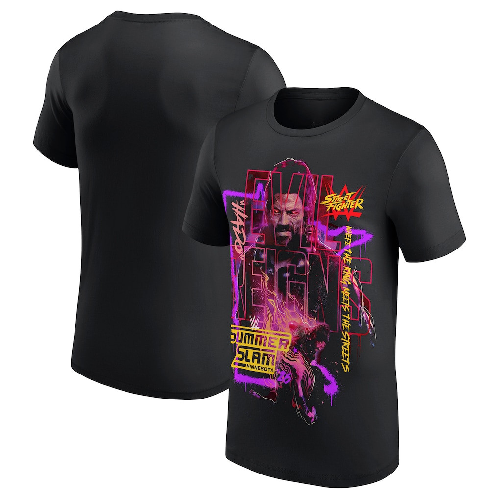 WWE Merch 2026 Black Roman Reigns SummerSlam 2026 Street Fighter T-Shirt Gift For Brothers - Kdjoy