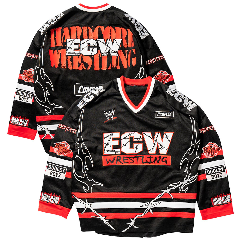 WWE Merch 2026 Complex x WWE Black ECW Hardcore Hockey Jersey Special Gift For Husband - Kdjoy