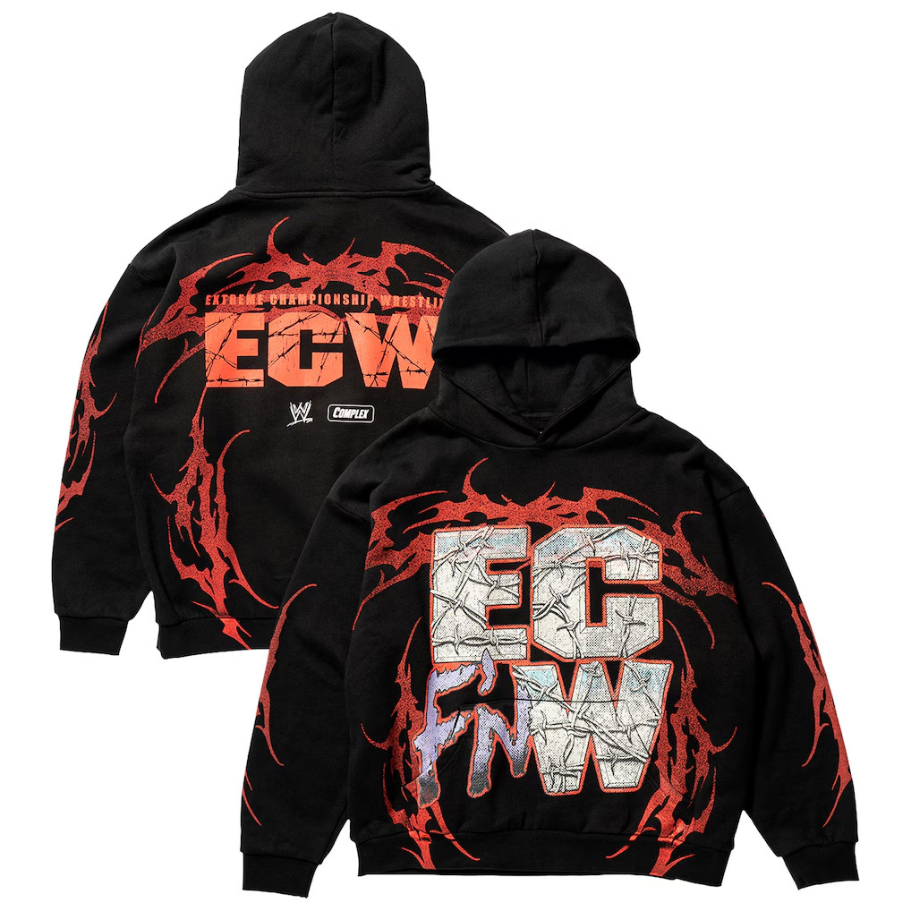 WWE Merch 2026 Complex X WWE Black ECW Hardcore Hoodie Useful Gifts For Brothers - Kdjoy WWE Merch 2026 Complex X WWE Black ECW Hardcore Hoodie Useful Gifts For Brothers - Kdjoy
