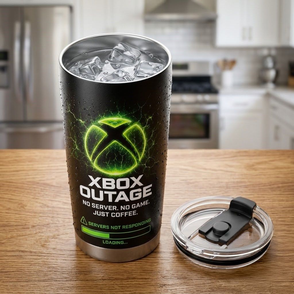 Xbox Server Outage 2026 Tumbler No Server No Game Just Coffee Cup Funny Gamer Gifts - Kdjoy