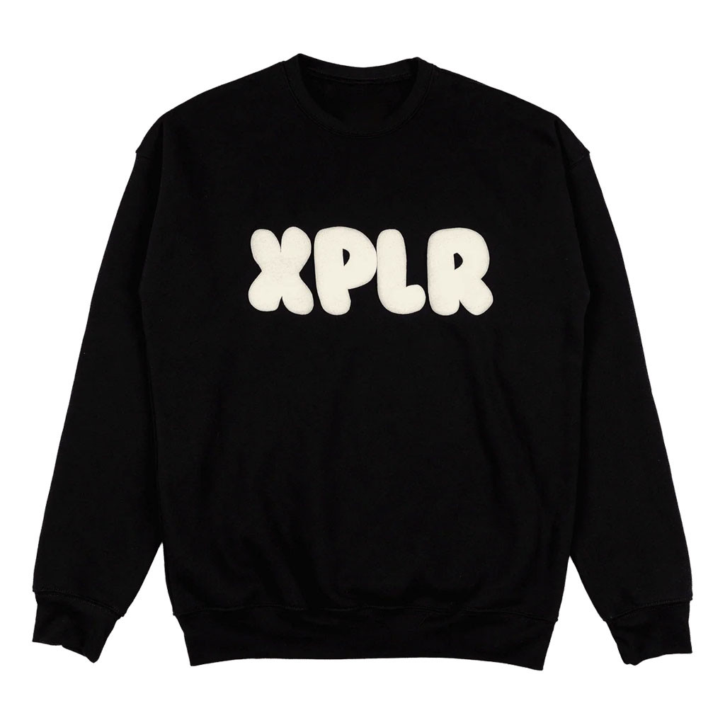 XPLR Merch 2026 Marshmallow Logo Crewneck Sweatshirt Black Sam And Colby Merch Gift For Besties - Kdjoy