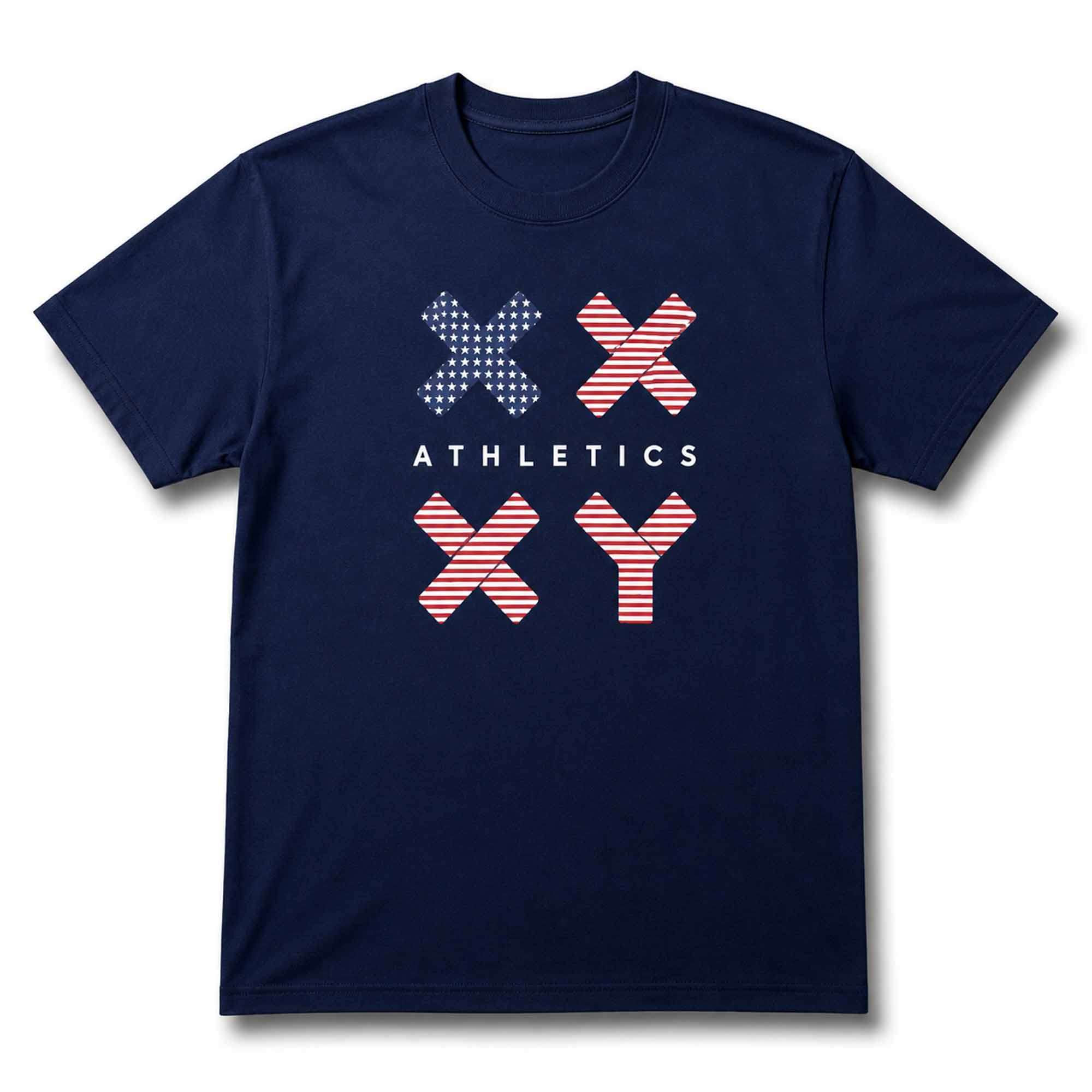 XX XY Athletics USA Flag Shirt Patriotic Clothing Gifts Ideas For Him Her - Kdjoy