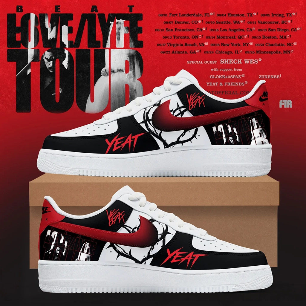 Yeat LoveLyfe Tour 2026 Shoes Sneakers Yeat Merch Gifts For Hip Hop Fans - Kdjoy Yeat LoveLyfe Tour 2026 Shoes Sneakers Yeat Merch Gifts For Hip Hop Fans - Kdjoy