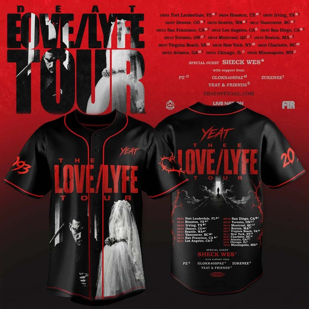 Yeat Lovelyfe Tour Baseball Jersey 2026 Yeat Merch Present For Rapper Fans - Kdjoy