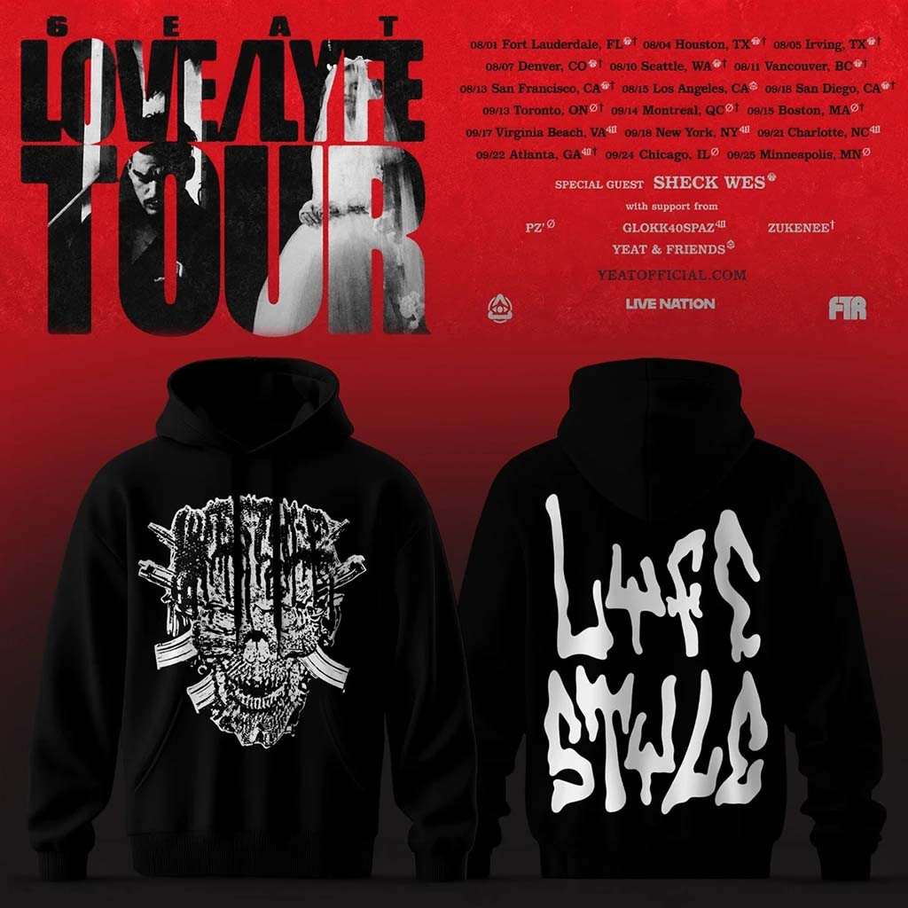 Yeat Lovelyfe Tour Hoodie Lyfe Style Hoodie Yeat Merch Best Gifts For Hip Hop Fans - Kdjoy