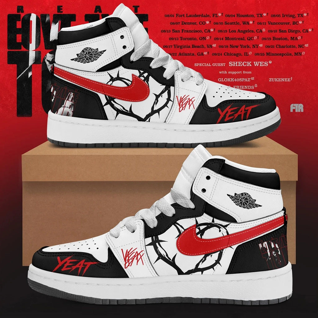 YEAT Lovelyfe Tour Sneakers Yeat Merch Birthday Gifts For Music Lovers - Kdjoy