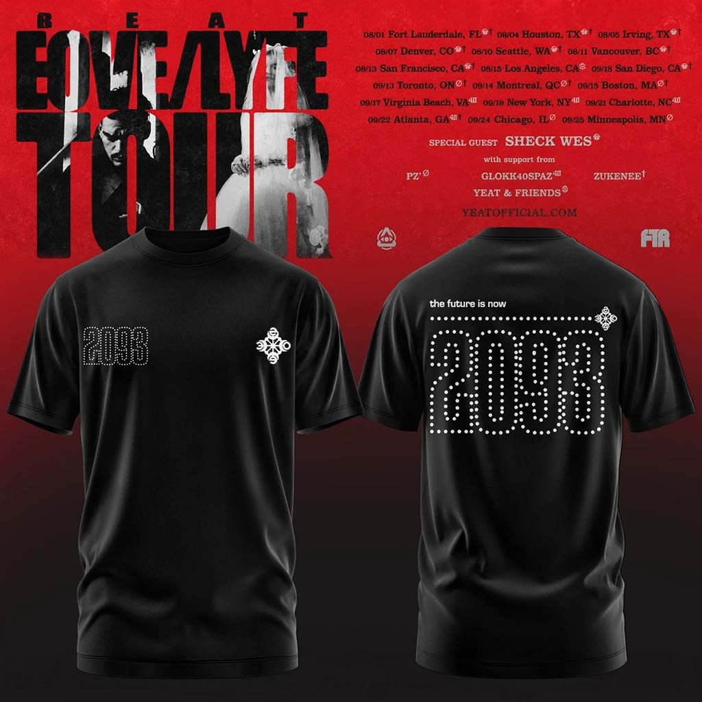 Yeat Lovelyfe Tour T-Shirt 2093 The Future Is Now Shirt Yeat Merch Gift For Hip Hop Fans - Kdjoy