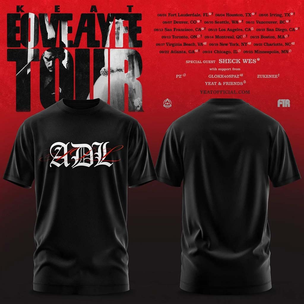 Yeat Lovelyfe Tour T-Shirt ADL Shirt 2026 Yeat Merch Gift Ideas For Hip Hop Lovers - Kdjoy