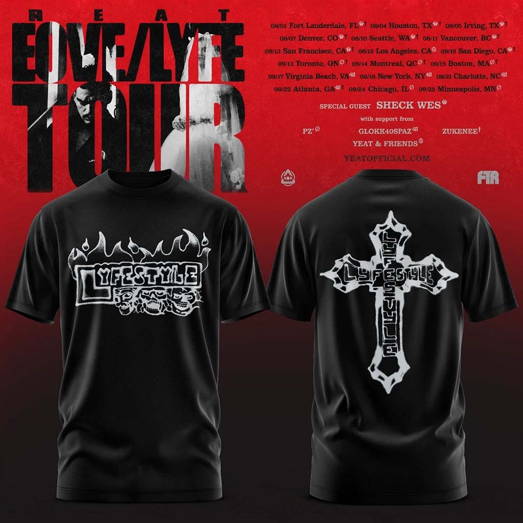 Yeat Lovelyfe Tour T-Shirt Black Lyfestyle Shirt 2026 Yeat Merch Gift For Rap Lovers - Kdjoy Yeat Lovelyfe Tour T-Shirt Black Lyfestyle Shirt 2026 Yeat Merch Gift For Rap Lovers - Kdjoy