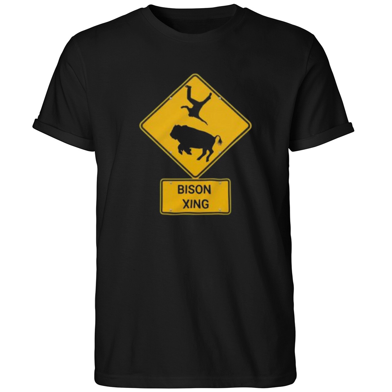 Yellowstone Bison Xing Road Signs Shirt Yellowstone Merch Gifts For Father - Kdjoy