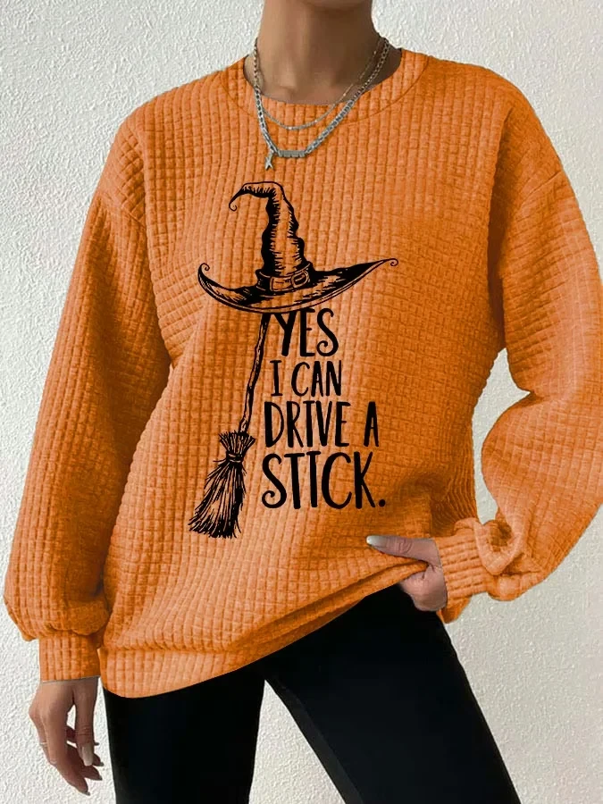 Yes I Can Drive A Stick Sweatshirt Witches Halloween Clothes Useful Gifts For Her - Kdjoy Yes I Can Drive A Stick Sweatshirt Witches Halloween Clothes Useful Gifts For Her - Kdjoy