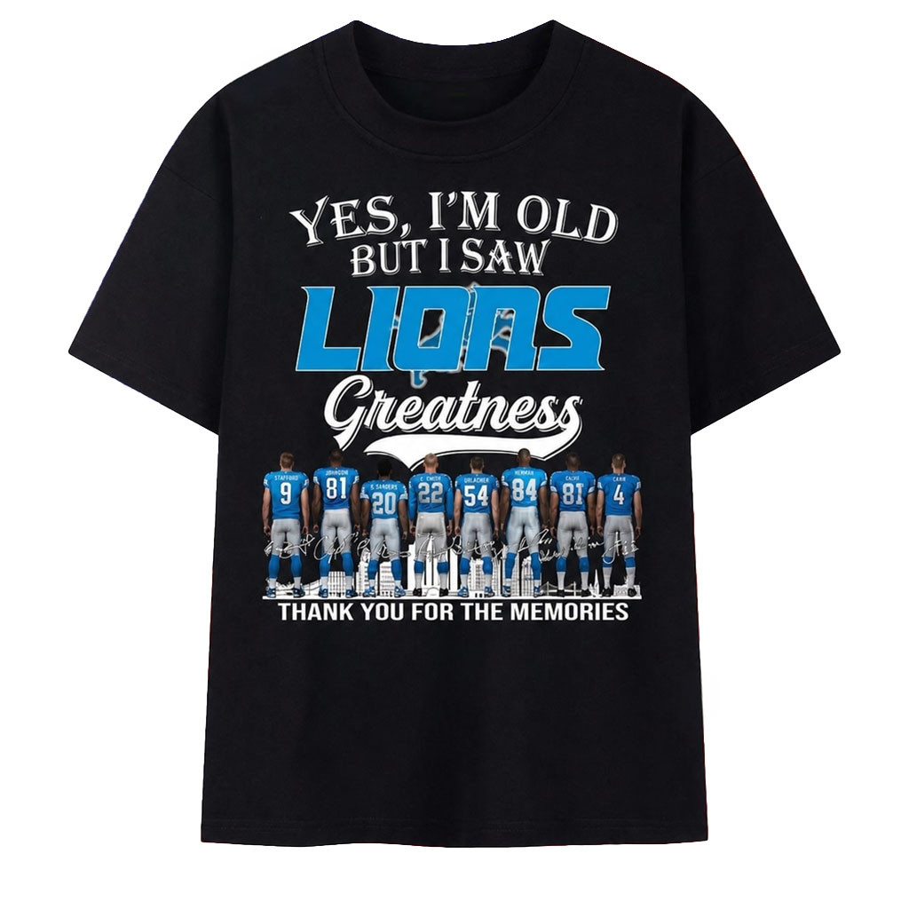 Yes I'm Old But I Saw Detroit Lions Greatness T-Shirt Lions Merch Gift For Football Lovers - Kdjoy Yes I'm Old But I Saw Detroit Lions Greatness T-Shirt Lions Merch Gift For Football Lovers - Kdjoy