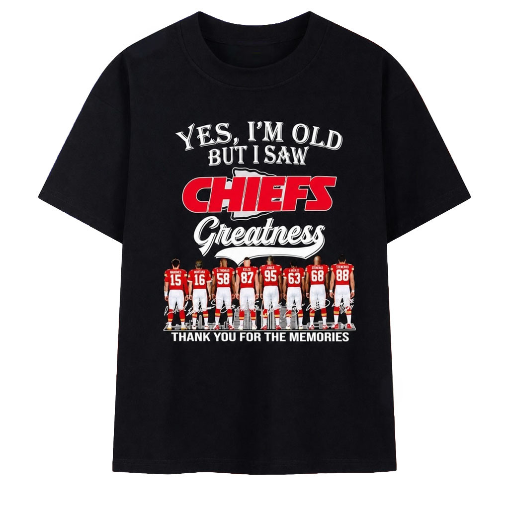 Yes I'm Old But I Saw Kansas City Chiefs Greatness Signature T-Shirt Chiefs Merch Fan Gifts - Kdjoy Yes I'm Old But I Saw Kansas City Chiefs Greatness Signature T-Shirt Chiefs Merch Fan Gifts - Kdjoy