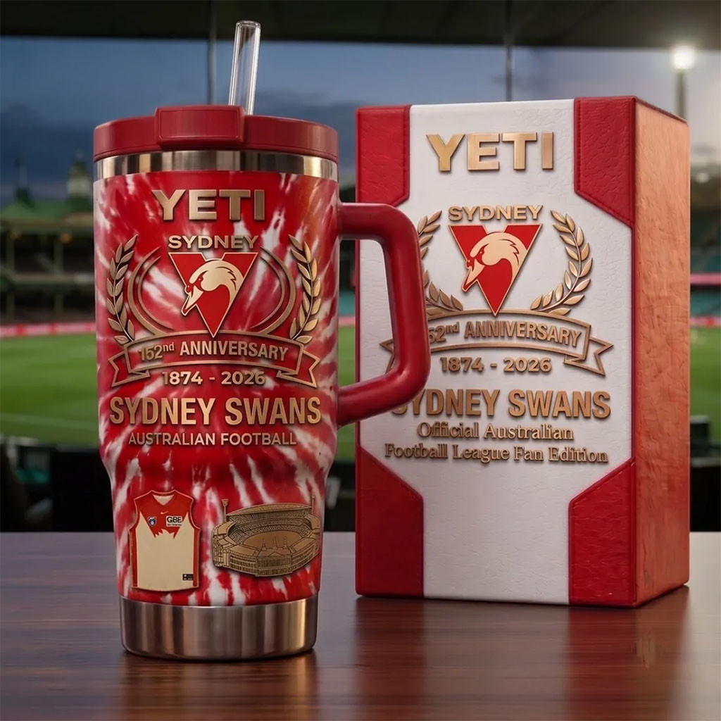 Yeti Sydney Swans 152nd Anniversary Tie-Dye Stanley Tumbler Sydney Swans Merch Gift For Fans - Kdjoy