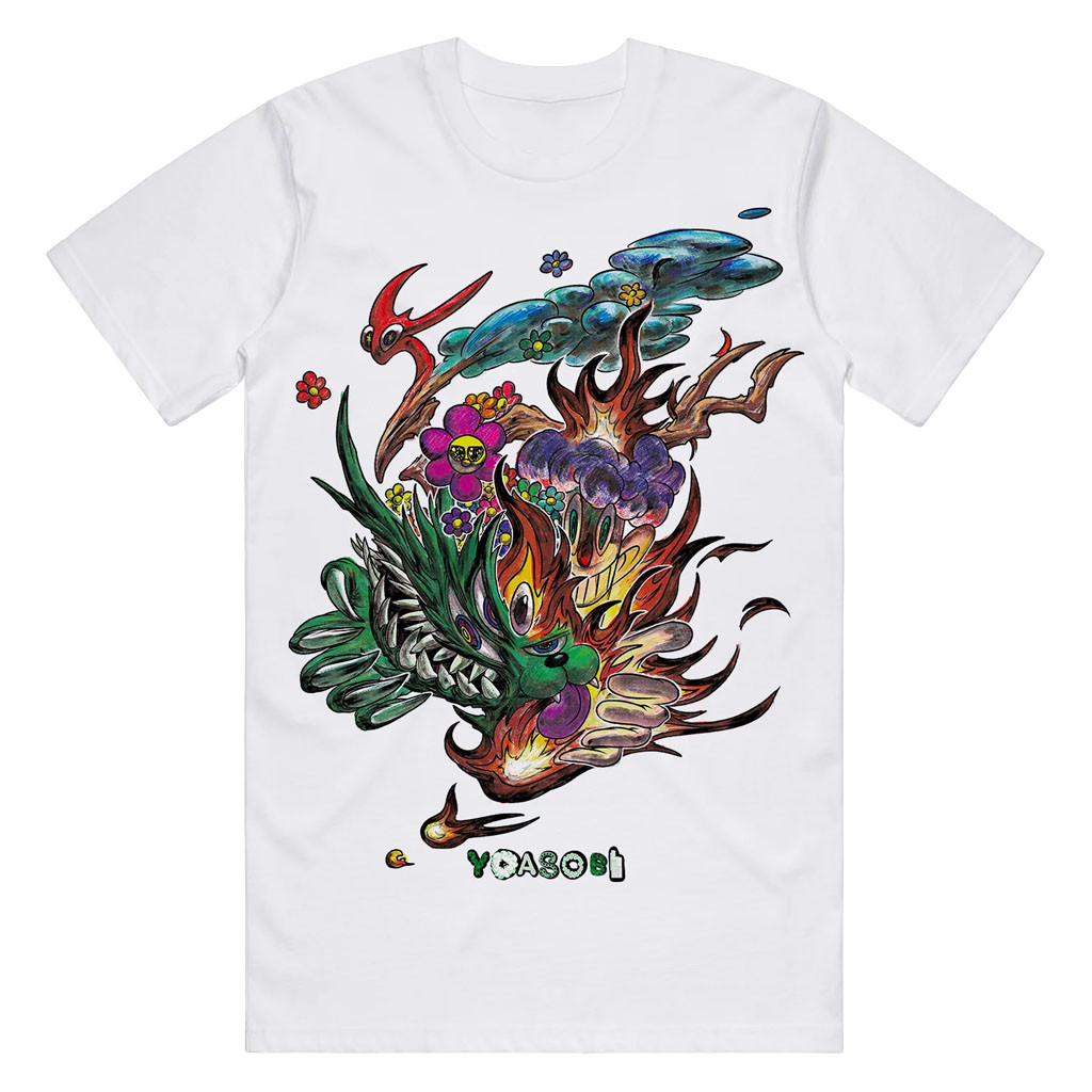 Yoasobi Merch 2026 Dragon White T-Shirt Yoasobi Shirt Present For Music Lovers - Kdjoy