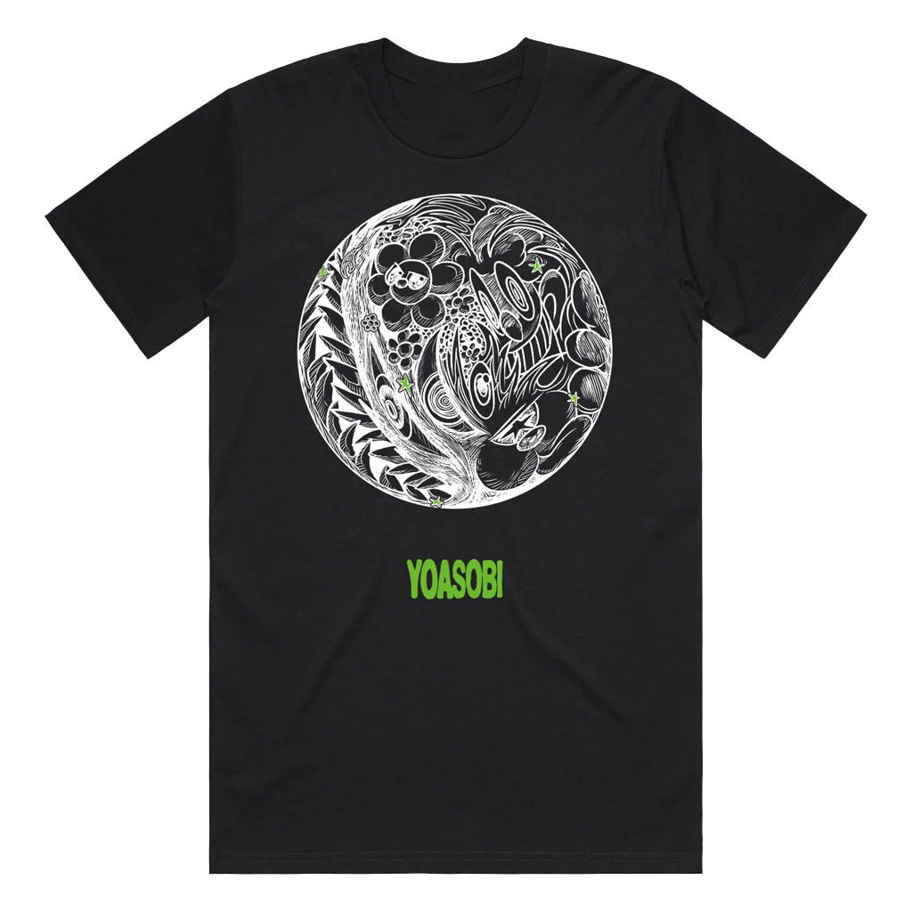 Yoasobi Merch 2026 Round Art Black T-Shirt Cool Gifts For Music Lovers - Kdjoy Yoasobi Merch 2026 Round Art Black T-Shirt Cool Gifts For Music Lovers - Kdjoy