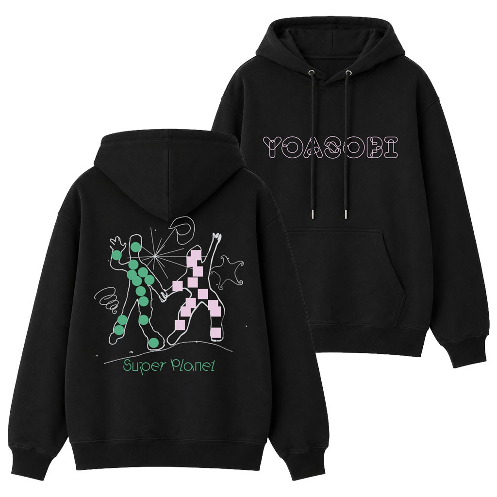 Yoasobi Merch 2026 Super Planet Hoodie Black Yoasobi Concert Merch Gift For Music Lovers Yoasobi Merch 2026 Super Planet Hoodie Black Yoasobi Concert Merch Gift For Music Lovers