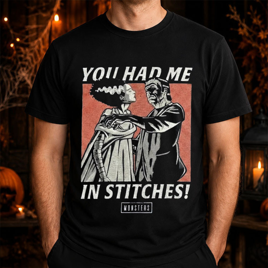 You Had Me In Stitches Frankenstein Bride Monster Halloween T-Shirt Spooky Season Gifts - Kdjoy