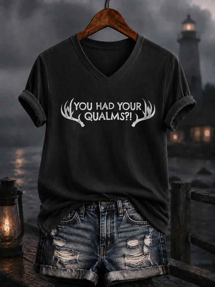 You Had Your Qualms V-Neck Shirt Target Halloween Apparel Gift For Horror Fans - Kdjoy
