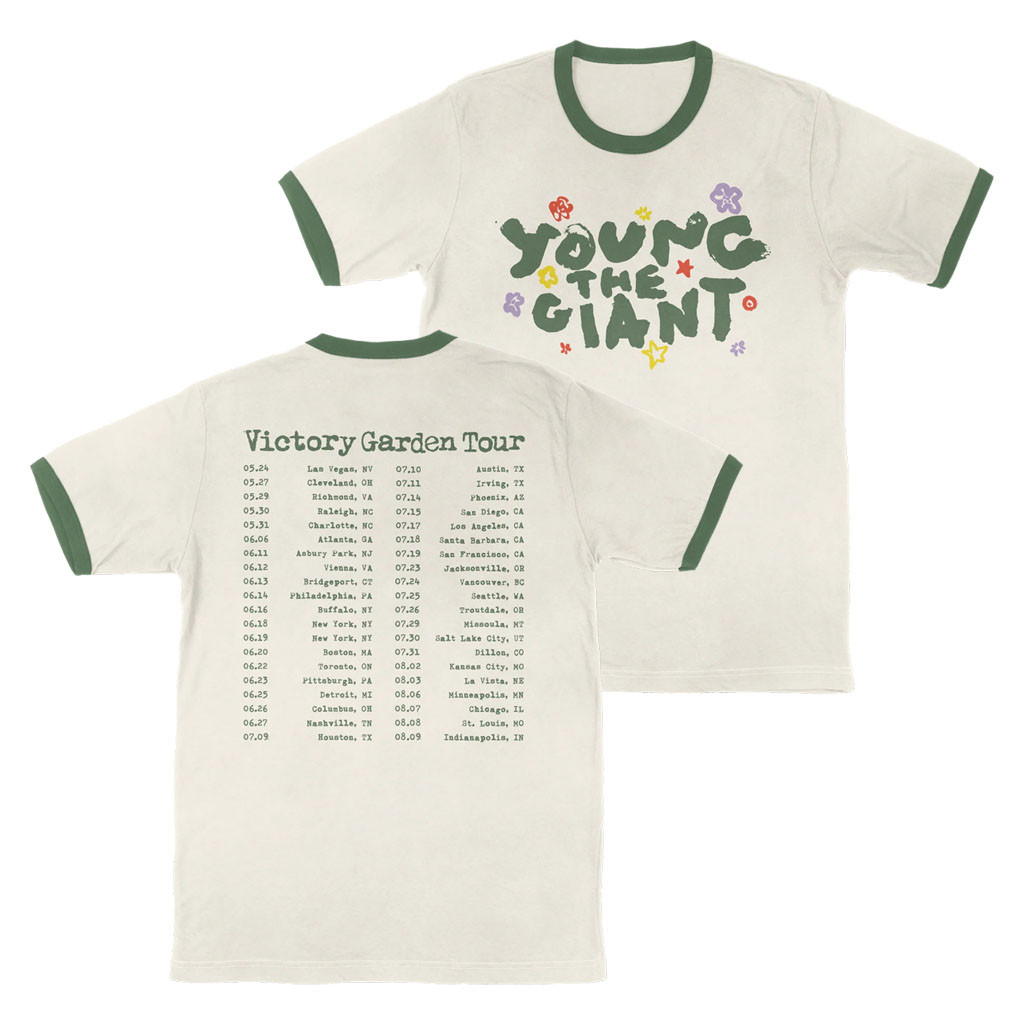 Young The Giant Merch 2026 Tour Ringer T-Shirt Victory Garden Tour Merch Gift For Her Young The Giant Merch 2026 Tour Ringer T-Shirt Victory Garden Tour Merch Gift For Her