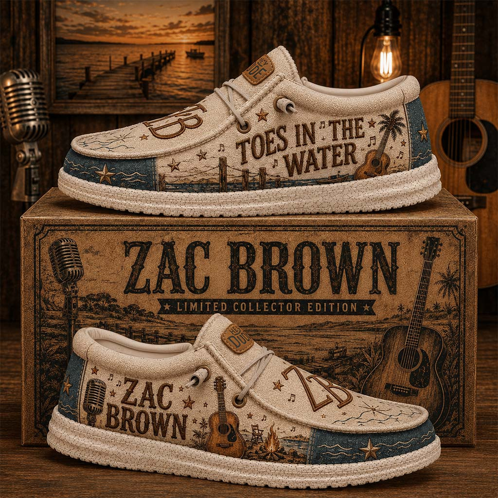 Zac Brown Toes In The Water Shoes Zac Brown Merch Gift For Country Music Fans - Kdjoy Zac Brown Toes In The Water Shoes Zac Brown Merch Gift For Country Music Fans - Kdjoy