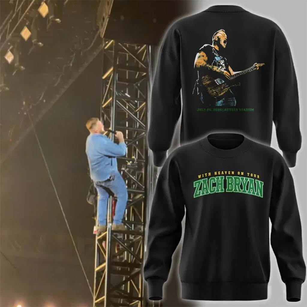 Zach Bryan X Oregon Ducks Merch 2026 With Heaven On Tour Sweatshirt Concert Outfits For Fans - Kdjoy