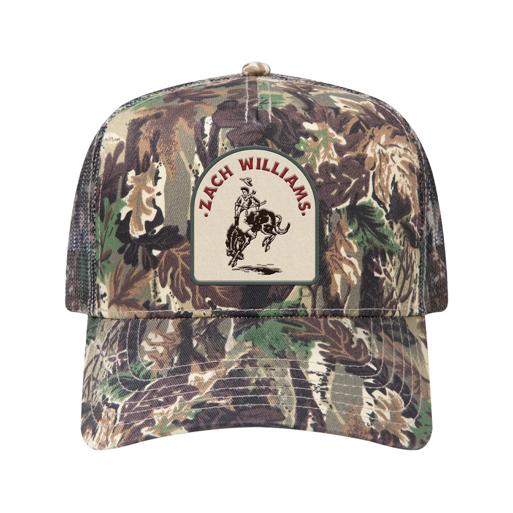 Zach Williams Merch 2026 Bucking Bronco Camo Trucker Hat Music Related Gifts For Guys - Kdjoy Zach Williams Merch 2026 Bucking Bronco Camo Trucker Hat Music Related Gifts For Guys - Kdjoy