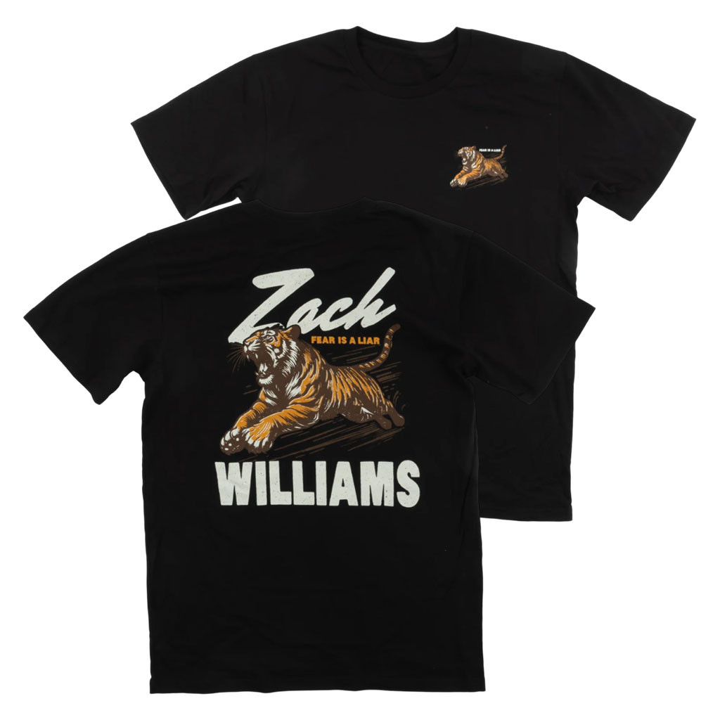 Zach Williams Merch 2026 Fear Is A Liar Tiger T-Shirt Black Present For Christian - Kdjoy
