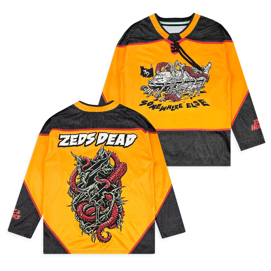 Zeds Dead Merch 2026 Somewhere Else Hockey Jersey Best Gifts For EDM Fans - Kdjoy
