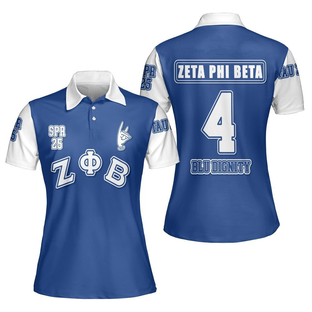 Zeta Phi Beta Sorority Polo Shirt Blu Dignity Zeta Phi Beta Merch Gifts For Women - Kdjoy