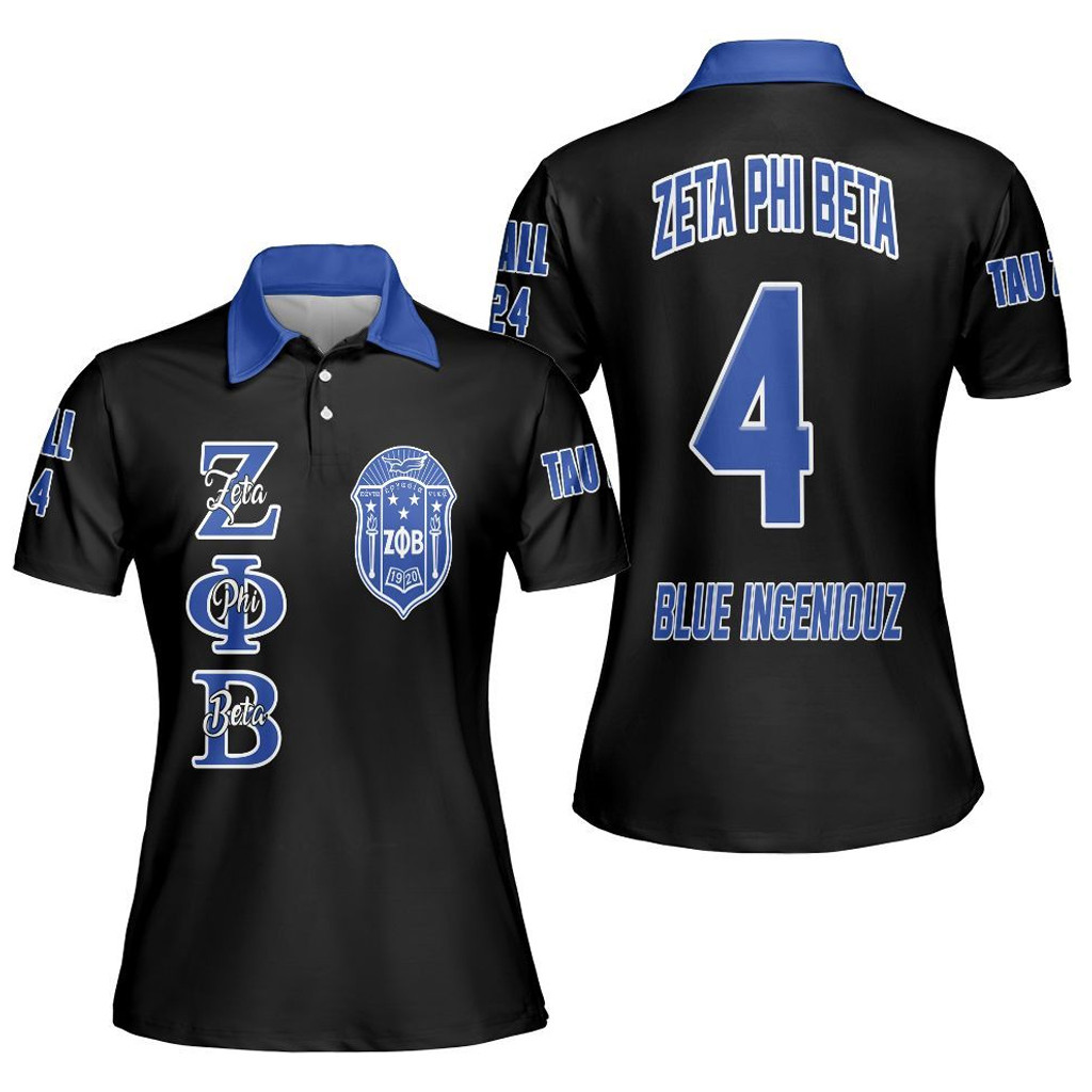 Zeta Phi Beta Sorority Polo Shirt Blue Ingeniouz Zeta Phi Beta Merch Gifts For Sister - Kdjoy