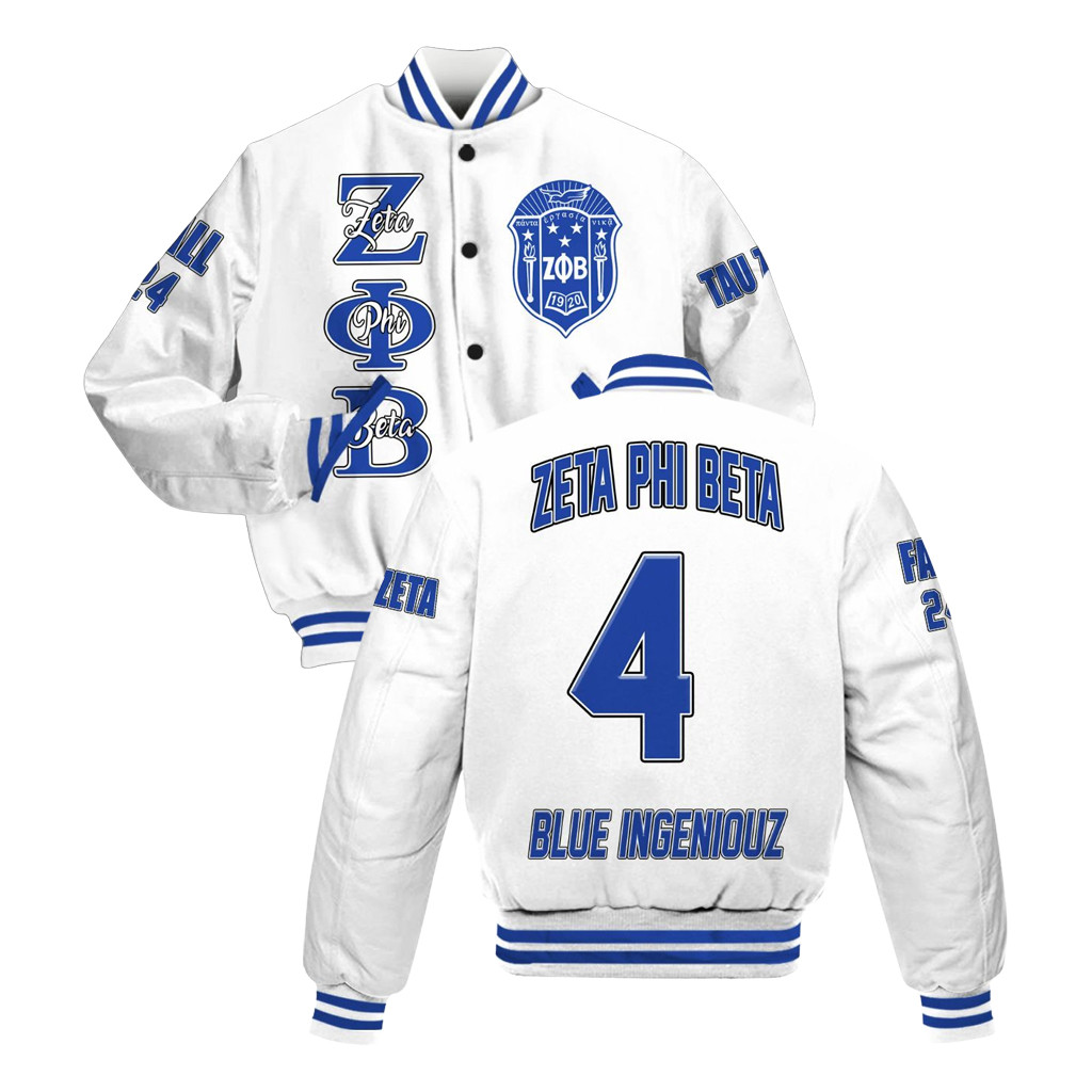 Zeta Phi Beta Sorority White Jacket Blue Ingeniouz Zeta Phi Beta Merch Gifts For BFF - Kdjoy Zeta Phi Beta Sorority White Jacket Blue Ingeniouz Zeta Phi Beta Merch Gifts For BFF - Kdjoy