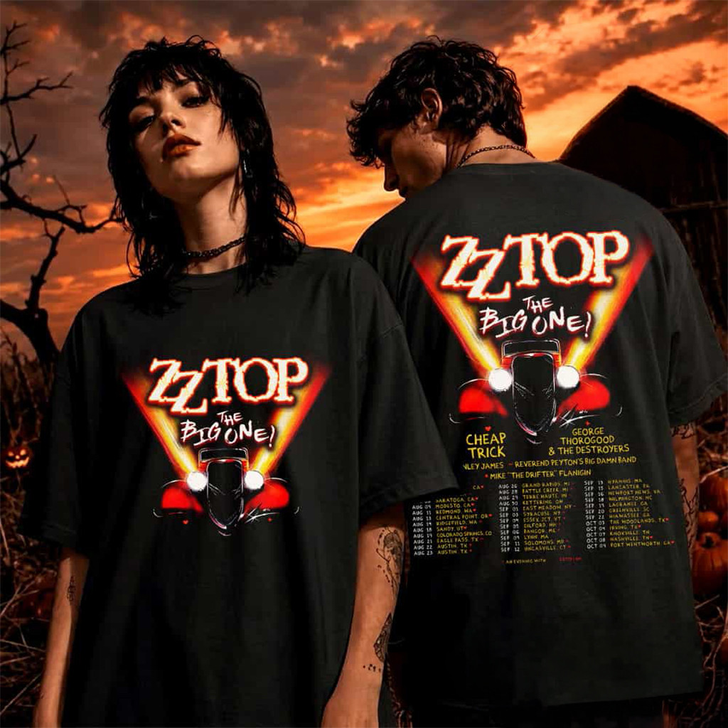 ZZ Top The Big One Tour 2026 Schedule Dates T-Shirt ZZ Top Merch Birthday Gifts For Fan - Kdjoy