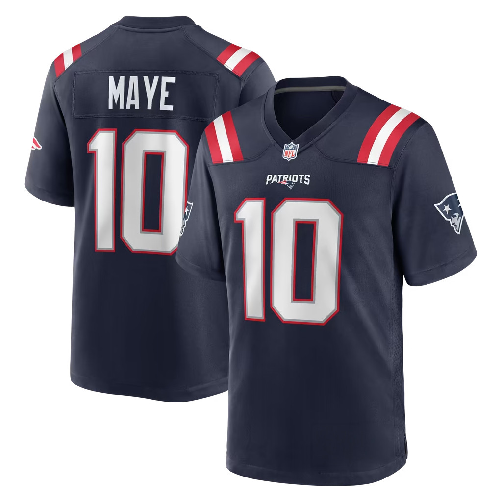 #10 Drake Maye Jersey Shirt New England Patriots Merch 2026 NE Patriots Player Game Jersey Gift