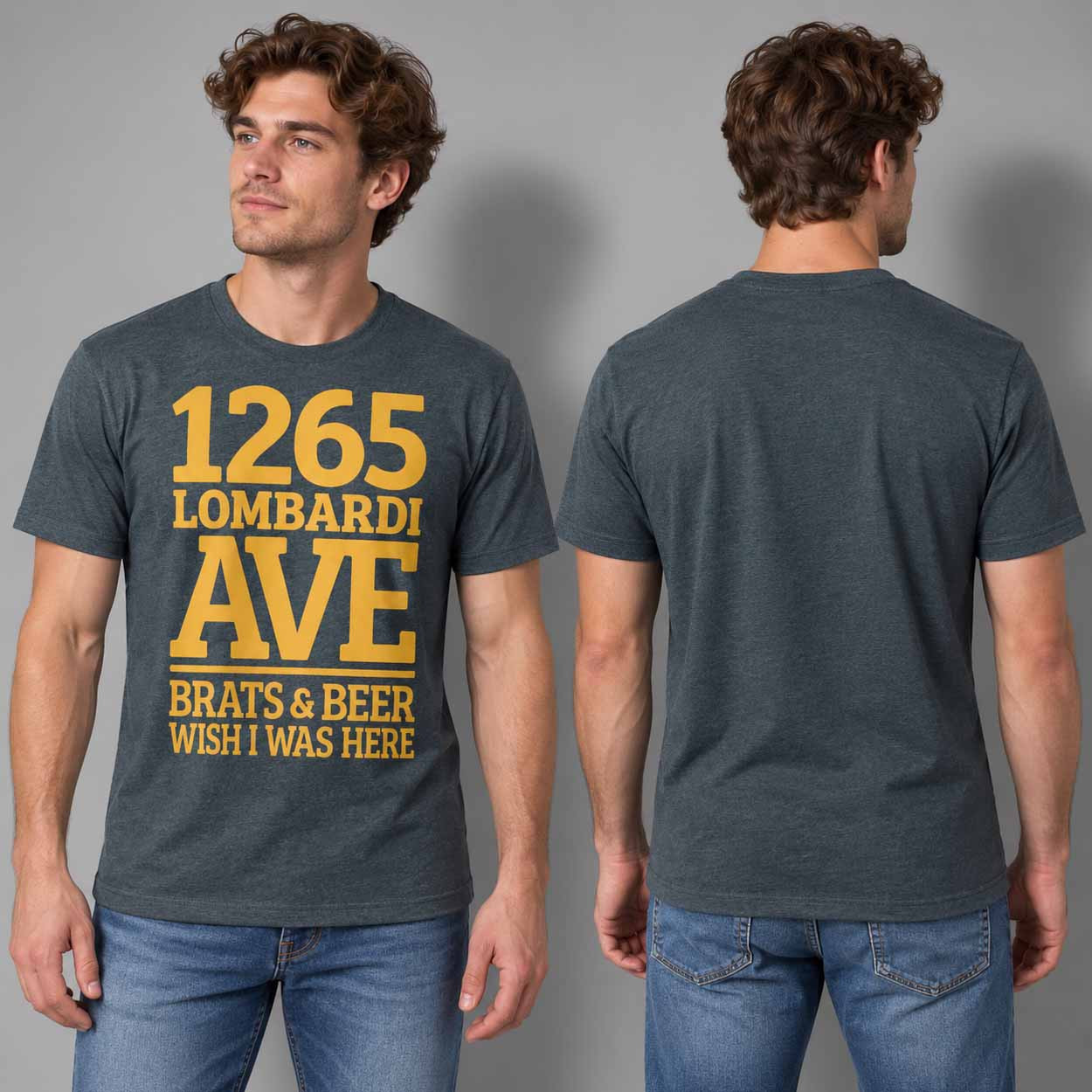 1265 Lombardi Ave Brats And Beer Wish I Was Here Shirt Gift For Green Bay Packers Fans