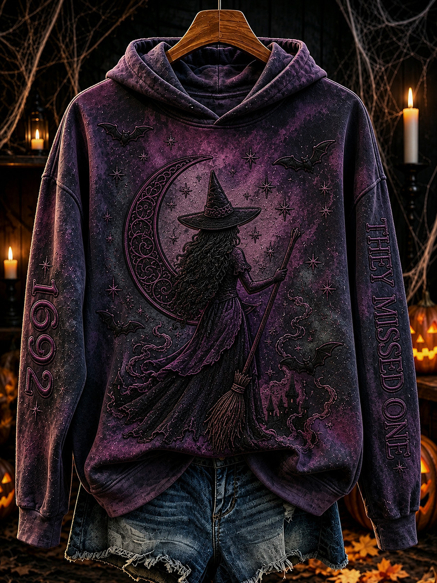 1692 They Missed One Witch Hoodie Halloween Themed Apparel Spooky Season Gifts For Women