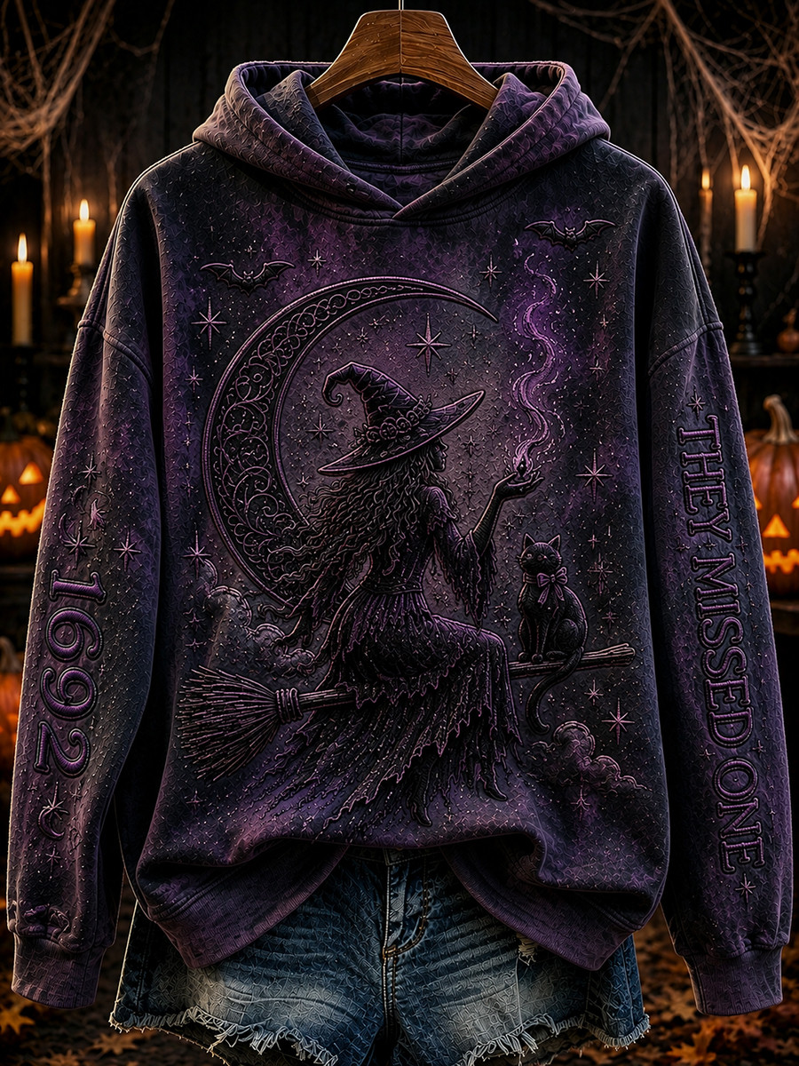 1692 They Missed One Witch Vintage Hoodie Halloween Themed Clothes Present For Her