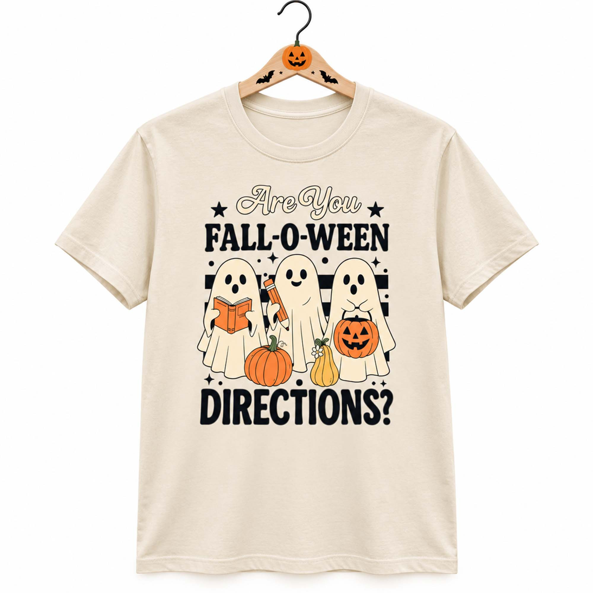 2026 Are You Fall-O-Ween Directions T-Shirt Cute Halloween Apparel Autumn Gift For Teacher