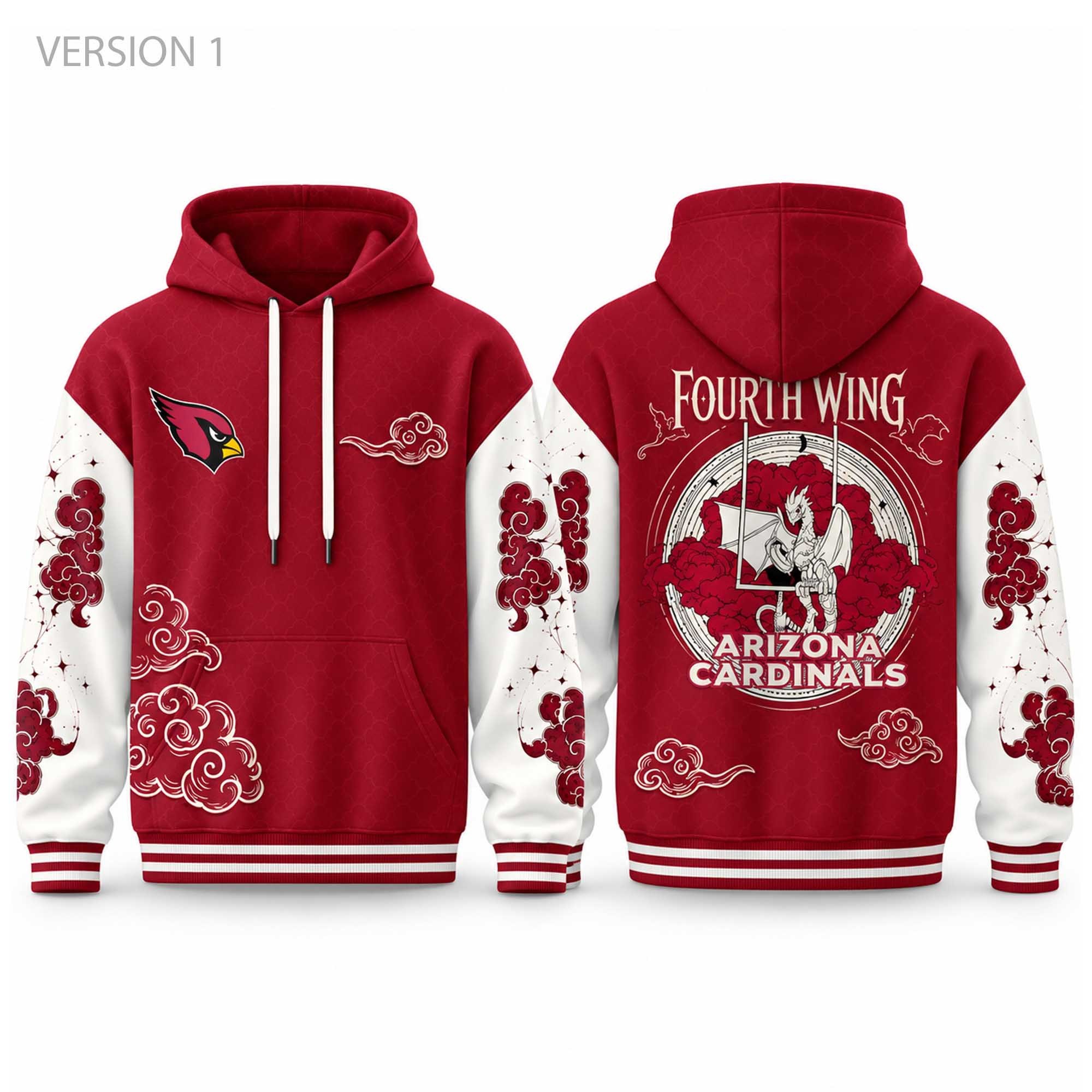 2026 Arizona Cardinals Fourth Wing Night Hoodie Arizona Cardinals Merch Gift For Football Fans
