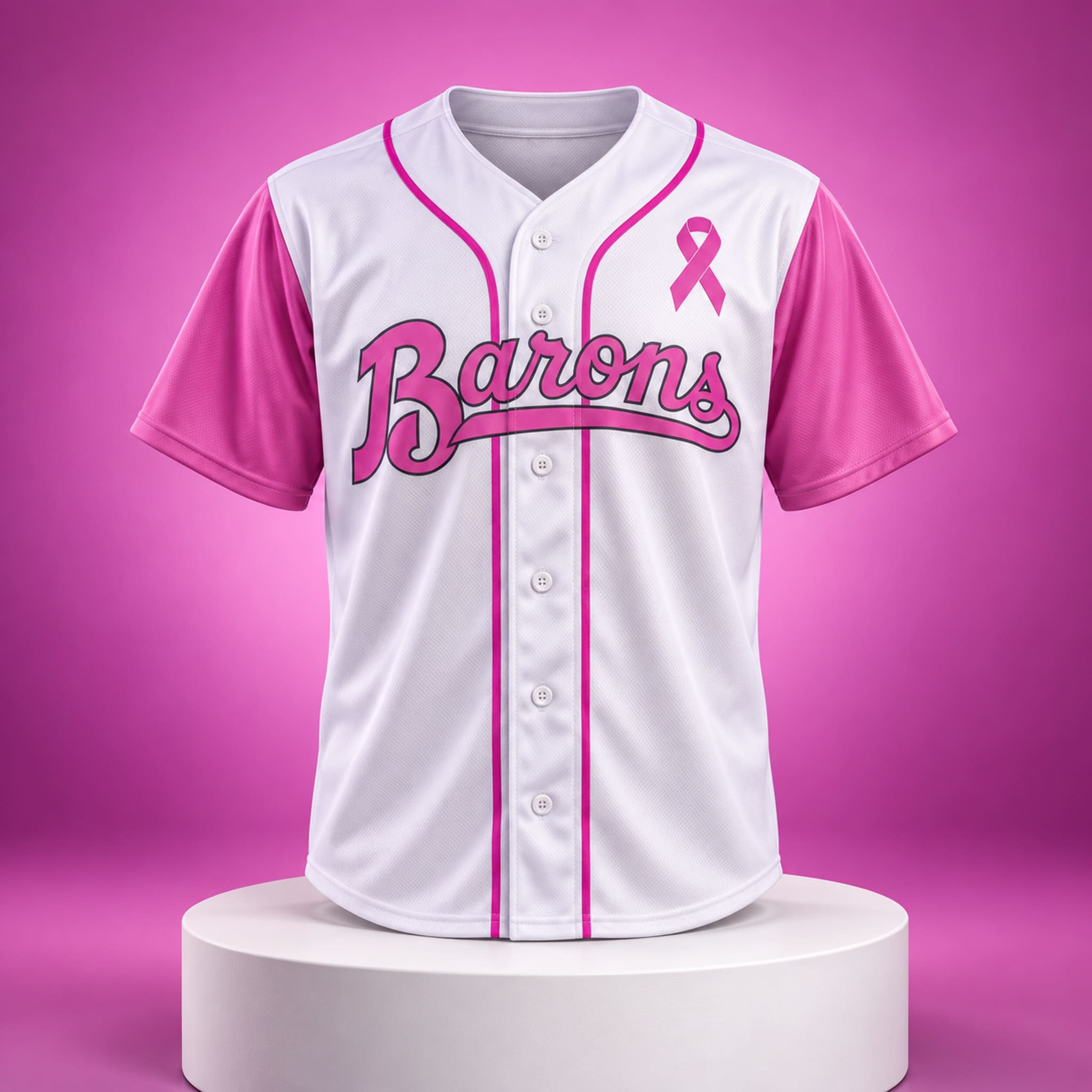 2026 Birmingham Barons Breast Cancer Awareness Jersey Barons Merch Gifts For Baseball Fans