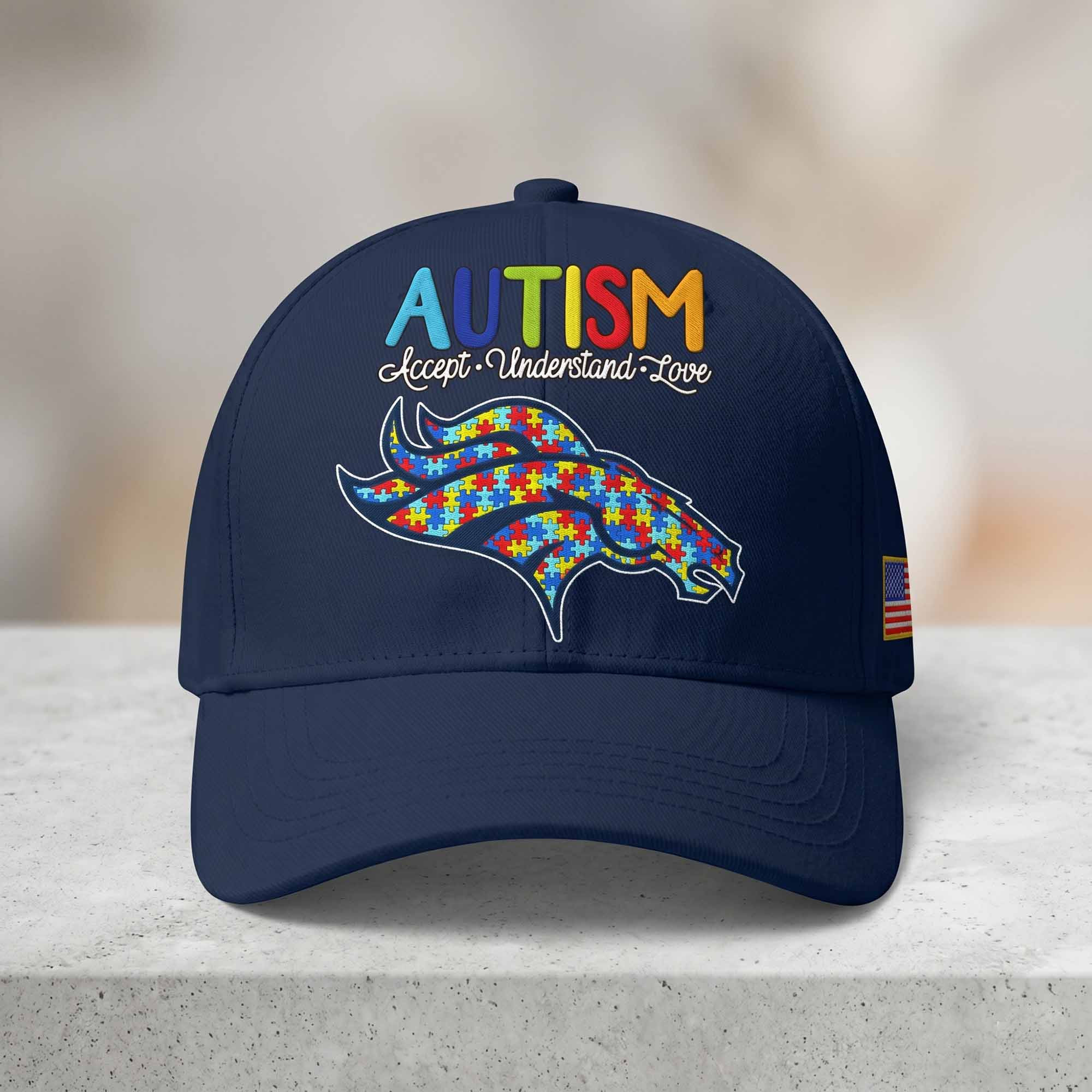 2026 Broncos Autism Awareness Baseball Cap 2026 Broncos Autism Awareness Baseball Cap