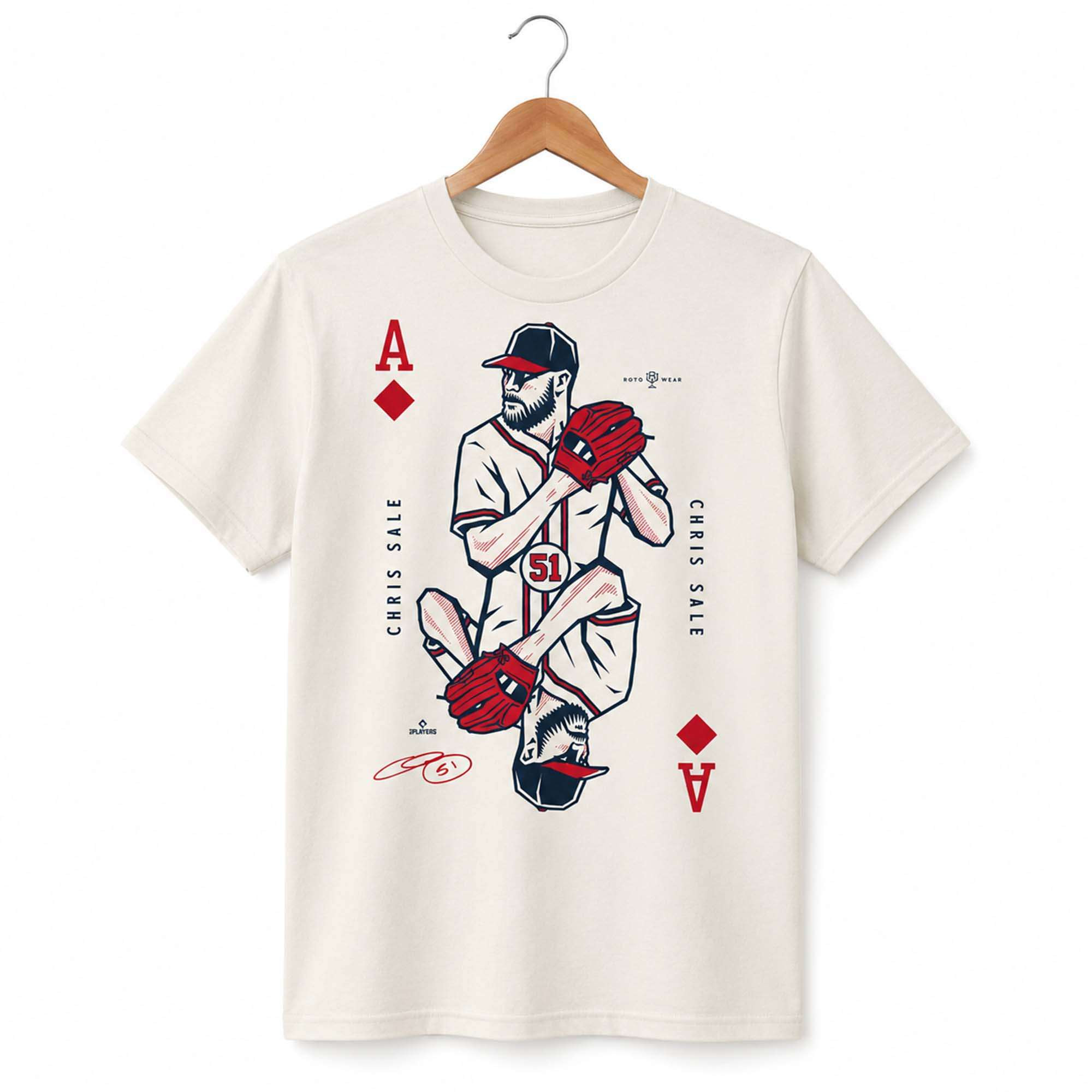 2026 Chris Sale Ace T-Shirt Atlanta Braves Merch Gifts For Baseball Fans