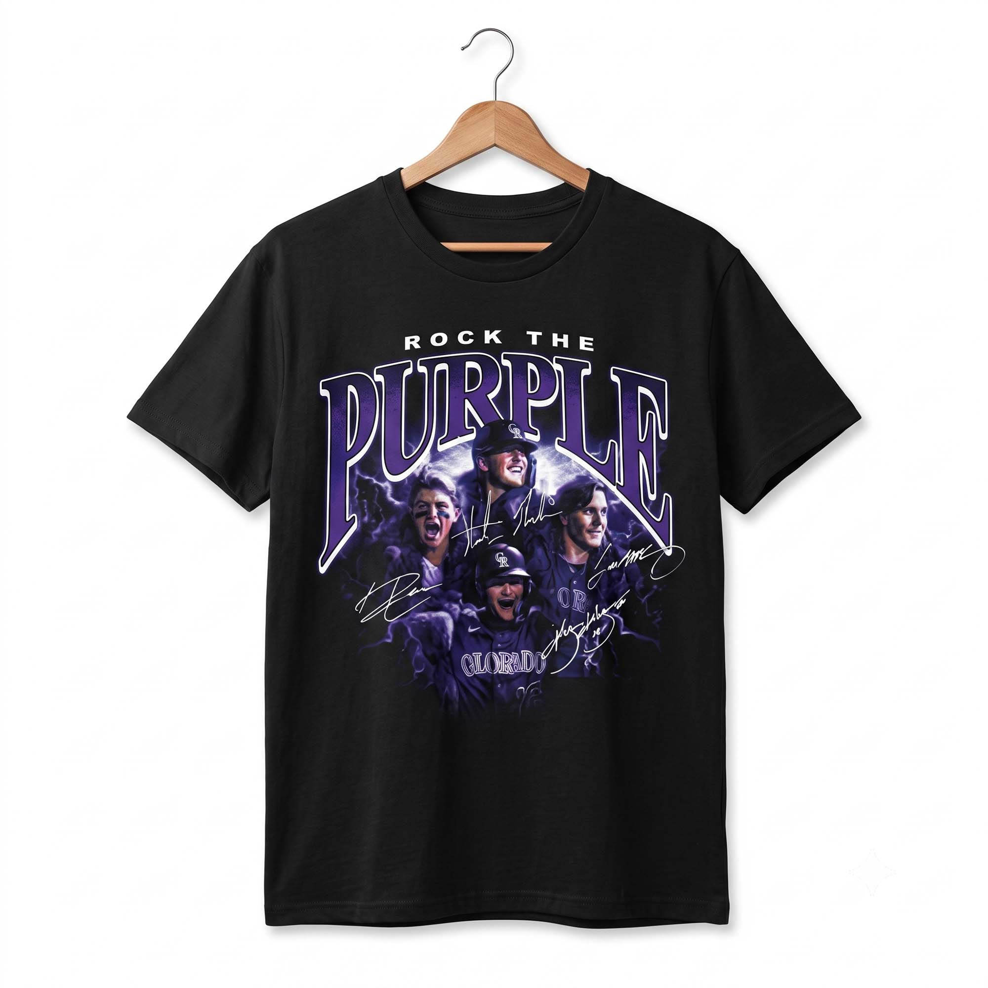 2026 Colorado Rockies Rock The Purple T-Shirt Colorado Rockies Merch Gift For Baseball Fans 2026 Colorado Rockies Rock The Purple T-Shirt Colorado Rockies Merch Gift For Baseball Fans