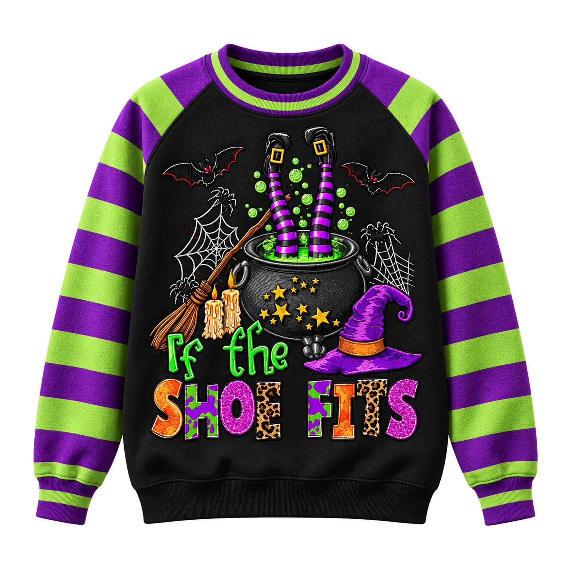 2026 Halloween If The Shoes Fits Sweatshirt Witch Outfits Women Gift For Halloween Lovers