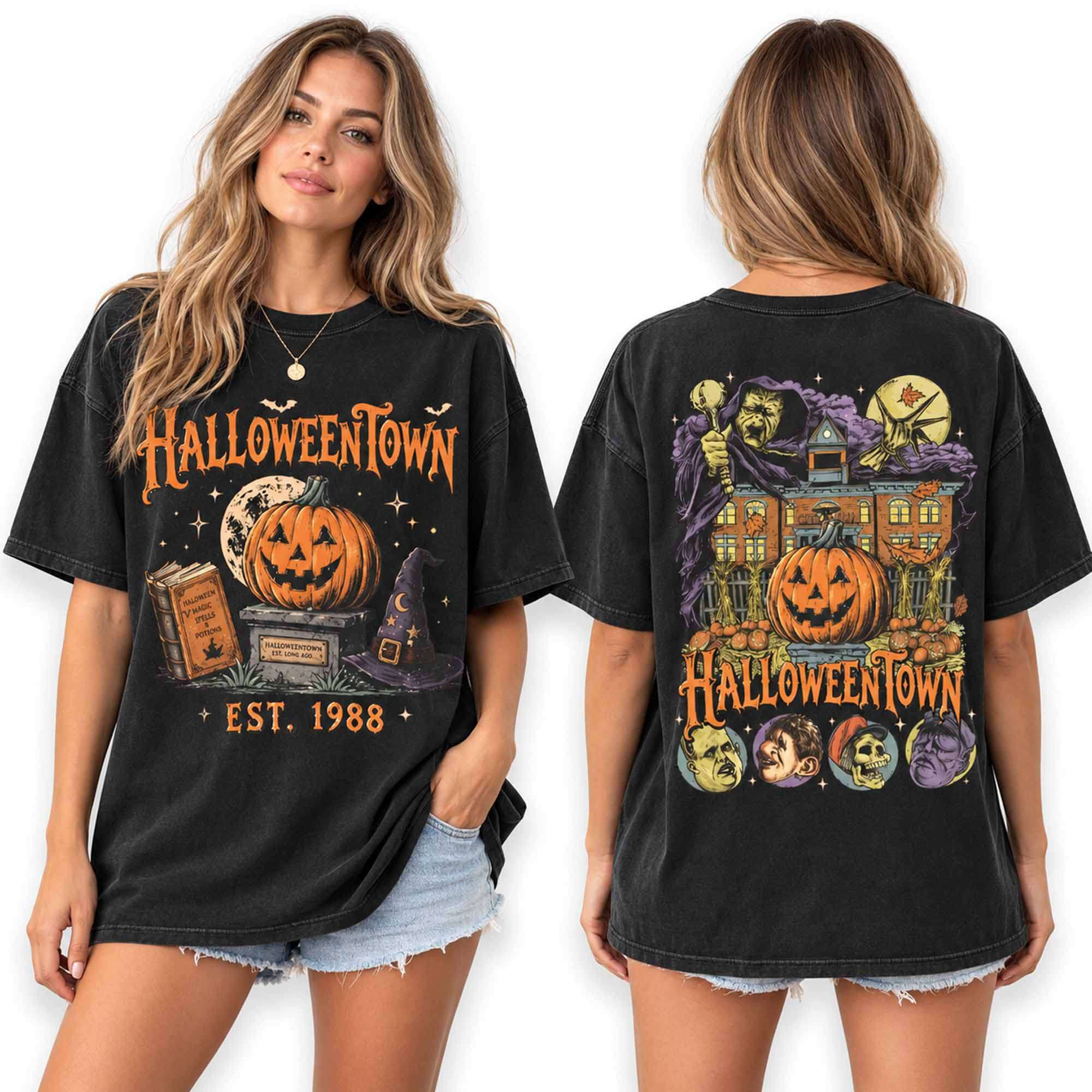 2026 HalloweenTown Est 1988 Spooky Pumpkin Shirt Witchy Outfits Gift For Halloween Lover 2026 HalloweenTown Est 1988 Spooky Pumpkin Shirt Witchy Outfits Gift For Halloween Lover